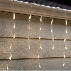 Icicle Style Lights GE 150 LED Energy Smart Warm White Christmas Wedding Holiday